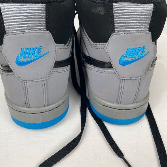 Nike Mens Air 407036-044 Gray/Black/Blue Basketball Shoes Sneakers Size 9 2012 - Picture 9 of 14